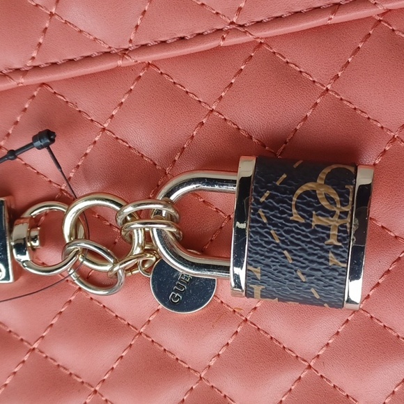 Guess Pink quilted purse, new, 13"×9"x6" - Picture 7 of 10